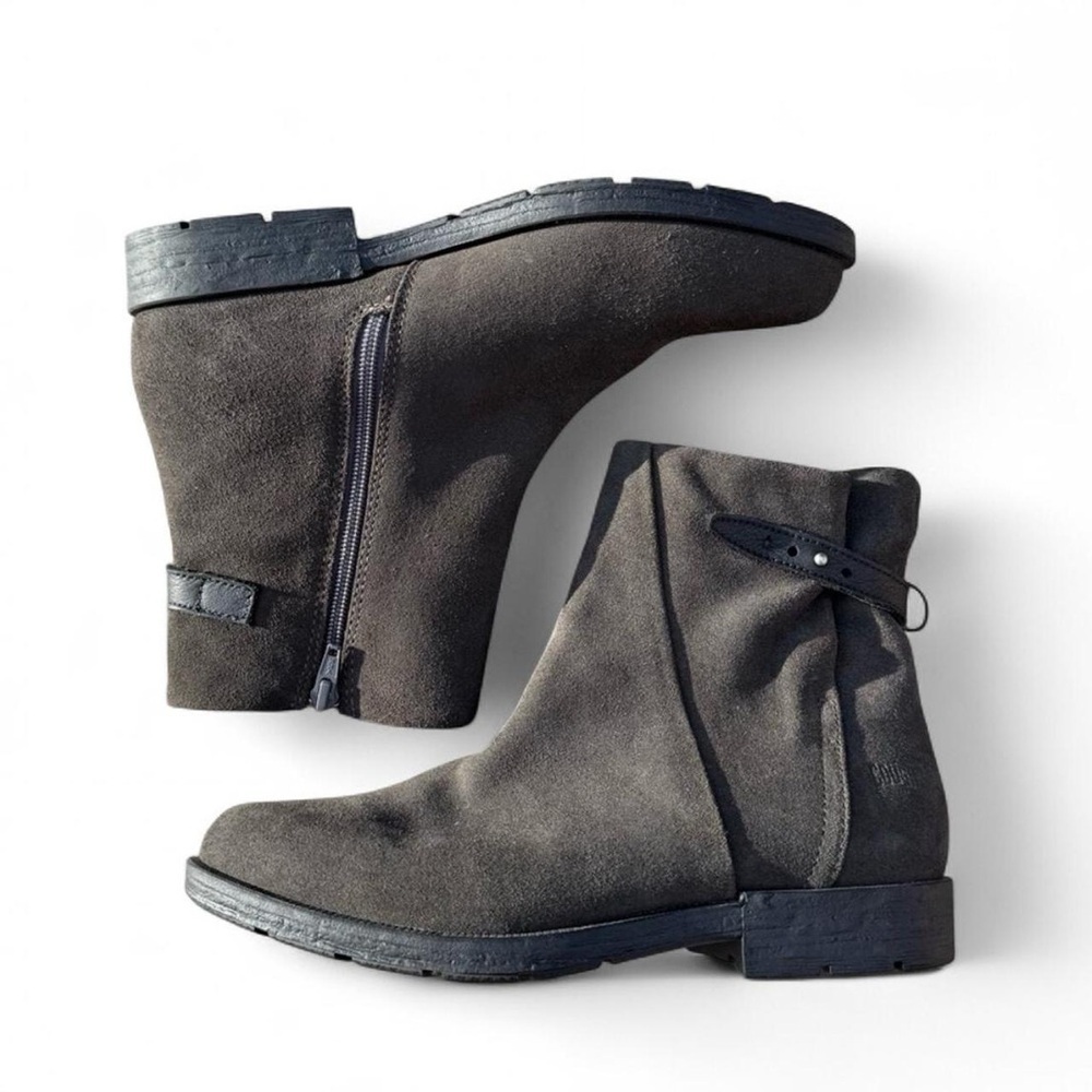 Cougar Women's Charcoal Suede Ankle Boots with Side Zip